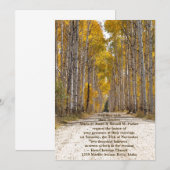 Aspen Alley tijdens herfst bruiloft Kaart (Voorkant / Achterkant)