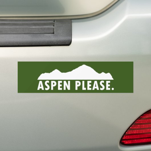 Aspen Alsjeblieft Bumpersticker (Op auto)
