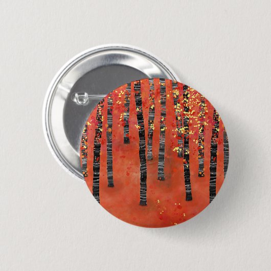 Aspen Birch Forest Ronde Button 5,7 Cm (Voorkant /achterkant)