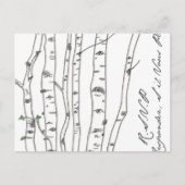 Aspen Birch Tree Grove RSVP-Briefkaart Uitnodiging Briefkaart (Voorkant)