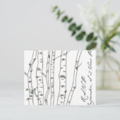 Aspen Birch Tree Grove RSVP-Briefkaart Uitnodiging Briefkaart (Staand voorkant)