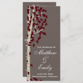 Aspen Birch Trees Trouwprogramma Programmakaart (Voorkant / Achterkant)