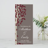 Aspen Birch Trees Trouwprogramma Programmakaart (Staand voorkant)