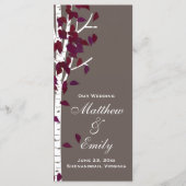 Aspen Birch Trees Trouwprogramma Programmakaart (Voorkant)