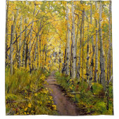 Aspen-bomen in de Herfst Douchegordijn (Voorkant)