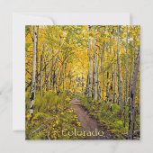 Aspen-bomen in de Herfst Kaart (Voorkant)