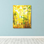 Aspen-bomen in de Herfst | Sierra Nevada bergen, C Canvas Afdruk (Insitu (Houten vloer))