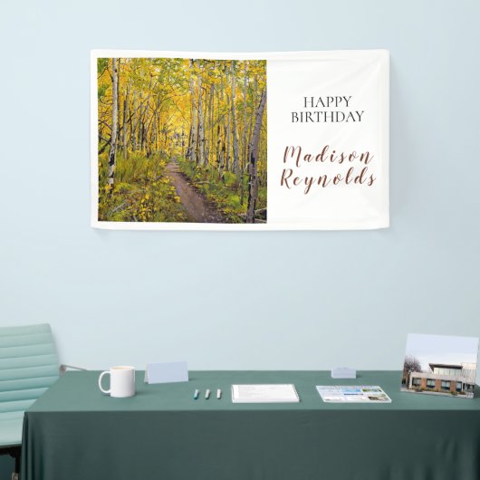 Aspen Bomen in het Bos Banner (Beurs)