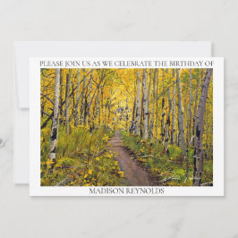 Aspen bomen in het bos Verjaardag
