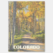 Aspen bomen langs het  pad magneet (Voorkant)