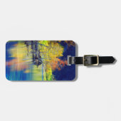 Aspen boom in herfst reflecterend in Grant Lake Bagagelabel (Voorkant horizontaal)