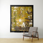Aspen boom met gele Herfst bladeren Sunburst 68x80 Wandkleed (In situ)
