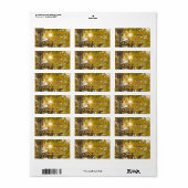 Aspen-boom met gele Herfst en zondst Etiket (Full Sheet)