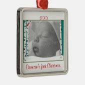 Aspen Bossen Persoonlijke fotoversiering Metalen Ornament (Rechts)