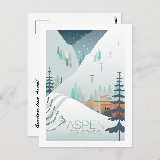 Aspen-Briefkaart Briefkaart (Voorkant / Achterkant)