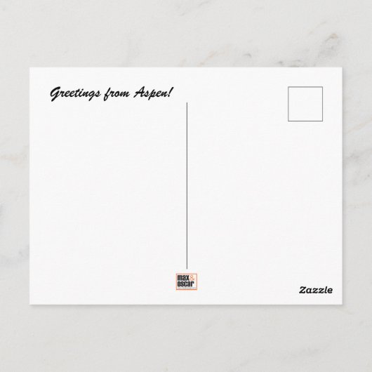 Aspen-Briefkaart Briefkaart (Achterkant)