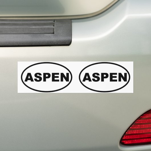 Aspen Bumpersticker (Op auto)