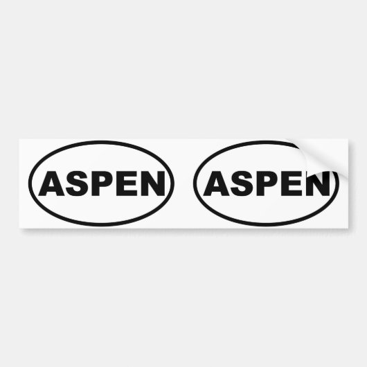 Aspen Bumpersticker (Voorkant)