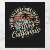 aspen california : bier stroomt als wijn etiket (Enkel label)