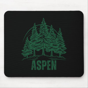 Aspen Colorado Bergen Ski Dennenboom Buiten Usa Muismat