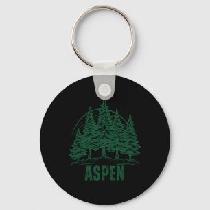 Aspen Colorado Bergen Ski Dennenboom Buiten Usa Sleutelhanger