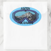Aspen Colorado blauwe sneeuwbril stickers (Tas)