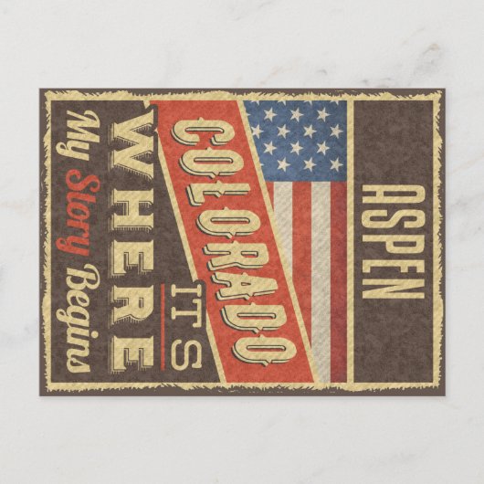 Aspen Colorado Briefkaart (Voorkant)