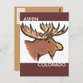 Aspen Colorado brown briefkaart (Voorkant / Achterkant)