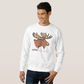 Aspen Colorado brown mose unisex sweatshirt (Voorkant volledig)