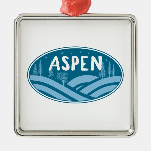 Aspen Colorado buitenshuis Metalen Ornament (Voorkant)