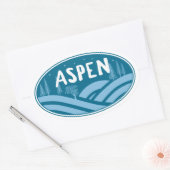 Aspen Colorado buitenshuis Ovale Sticker (Envelop)