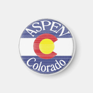 Aspen Colorado cirkelvlag magnet