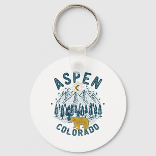 Aspen Colorado Co bergskiën vintage Aspen Sk Sleutelhanger