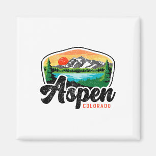 Aspen Colorado Co Bergskisën Vintage 80s Aspe Magneet