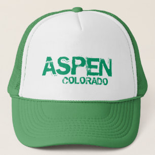 Aspen Colorado eenvoudig groen pet