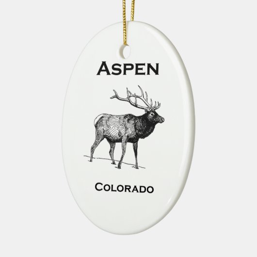Aspen Colorado Elk Keramisch Ornament (Links)