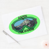 Aspen Colorado groene sneeuwbril stickers (Envelop)