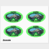 Aspen Colorado groene sneeuwbril stickers (Vel)