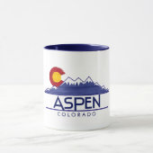 Aspen Colorado houten bergen mok (Midden)