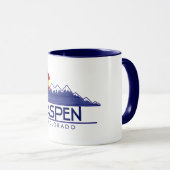 Aspen Colorado houten bergen mok (Voorkant rechts)