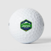 Aspen Colorado Mountain Golfballen (Voorkant)