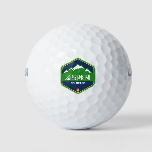 Aspen Colorado Mountain Golfballen (Voorkant)