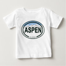 Aspen Colorado Mountain Label Baby Shirt