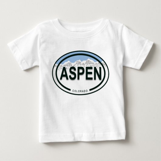 Aspen Colorado Mountain Label Baby Shirt (Voorkant)
