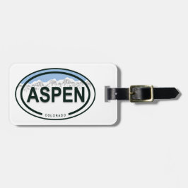 Aspen Colorado Mountain Label Bagagelabel