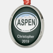 Aspen Colorado Mountain Label Ornament (Links)