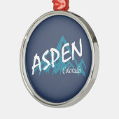 Aspen Colorado Mountains Metalen Ornament (Links)