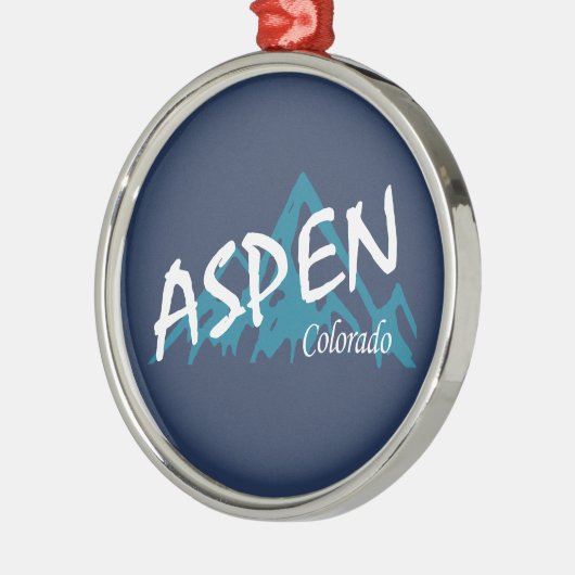 Aspen Colorado Mountains Metalen Ornament (Links)