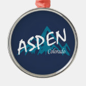Aspen Colorado Mountains Metalen Ornament (Voorkant)