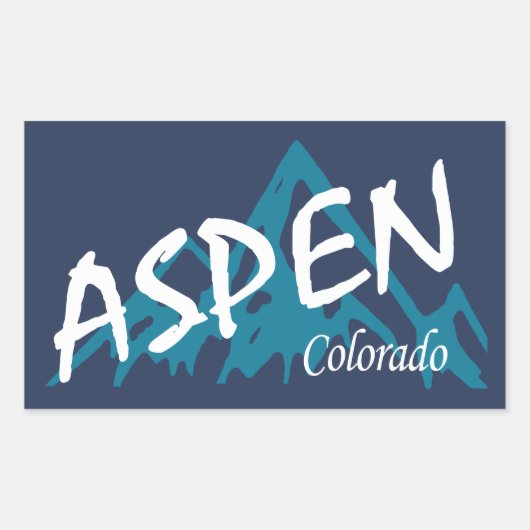 Aspen Colorado Mountains Rechthoekige Sticker (Voorkant)